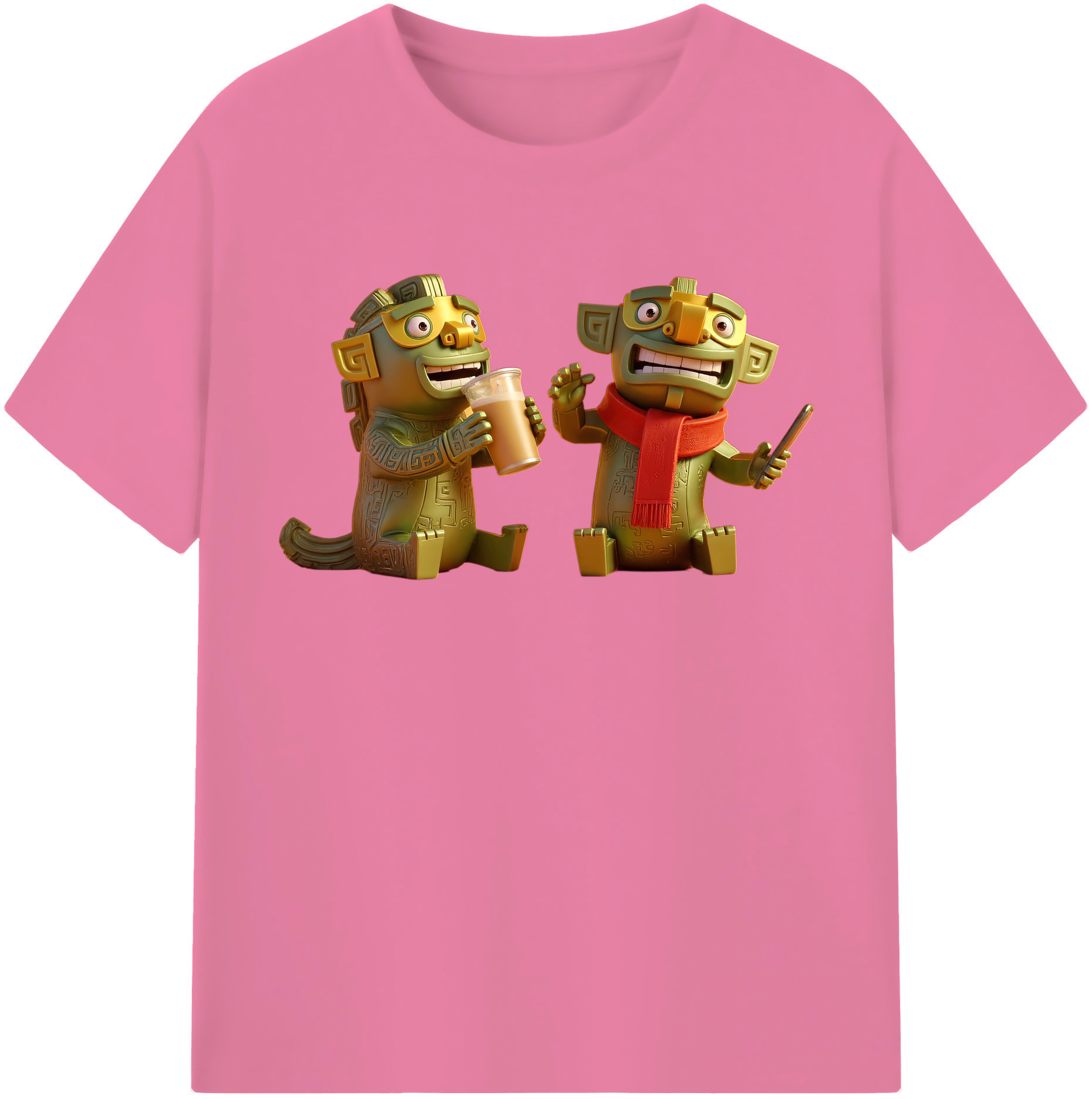 （画像用） Ne Zha 2 ナタ 魔童の大暴れ 綿100％半袖Tシャツ（フロントプリント）